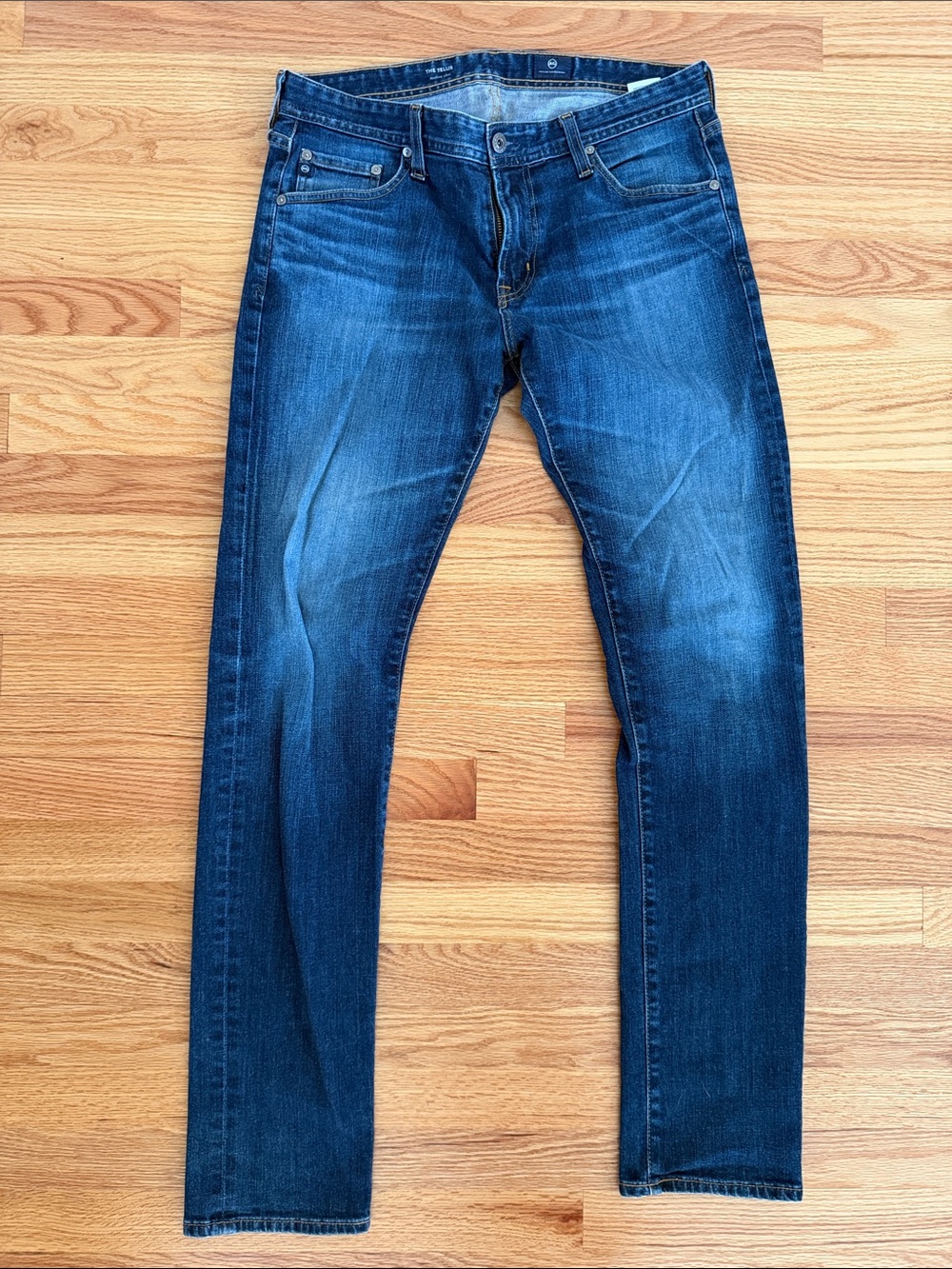 Ag Adriano Goldschmied Slim Straight Dark Blue Jeans
